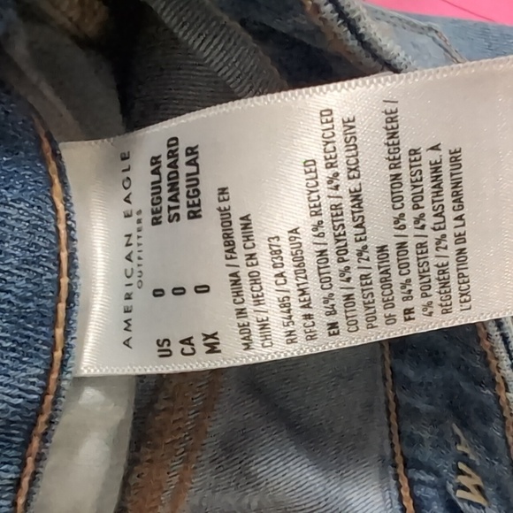 American Eagle Hi Rise Jegging Distressed Light Wash Size 0 - Picture 8 of 8